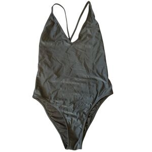 Express Swin Black One-Piece Swimsuit small